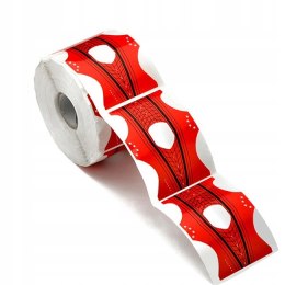 Szablony do przedłużania paznokci czerwone dwustronne Maxim 500 szt.