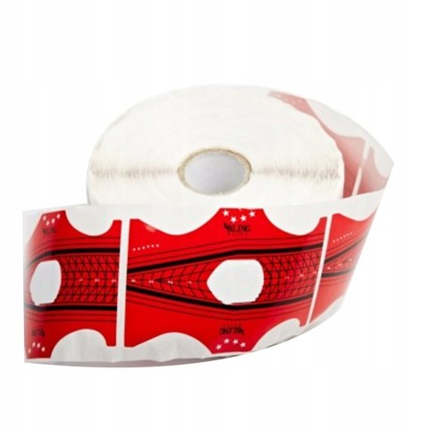 Szablony do przedłużania paznokci czerwone dwustronne Maxim 500 szt.