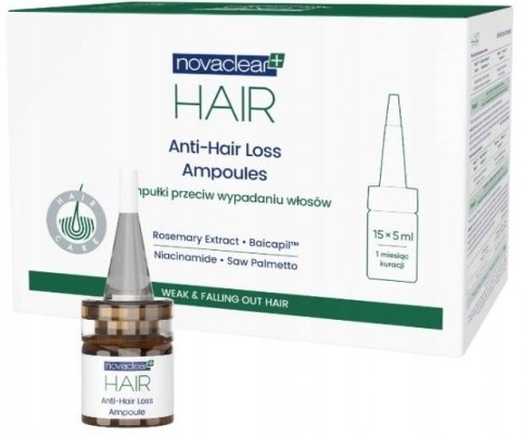 Ampułki przeciw wypadaniu włosów Novaclear Hair 1x5ml