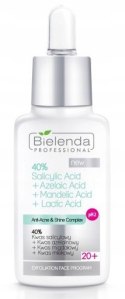 BIELENDA PROFESSIONAL KWAS SALICYLOWY AZELAINOWY MIGDAŁOWY MLEKOWY 40% 30ml