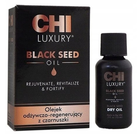 Chi Luxury olejek do włosów 15 ml Black Seed Oil