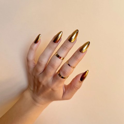 HI HYBRID PYŁEK DO ZDOBIENIA PAZNOKCI LUSTRO #502 MIRROR DUST GOLD