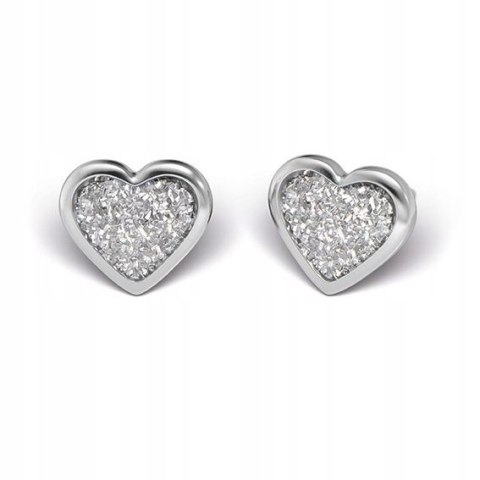 KOLCZYKI STUDEX SYSTEM 75 SREBRNE SERCE 7524-3564