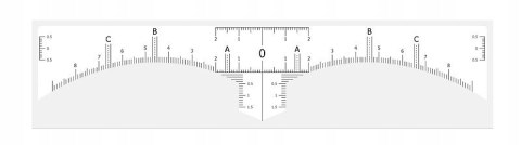 Miarka Linijka do brwi samoprzylepna 50szt. rolka