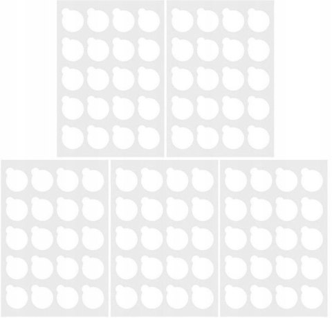 Naklejka podkładka pod klej do rzęs 100szt. - 5 arkuszy po 20 szt. !