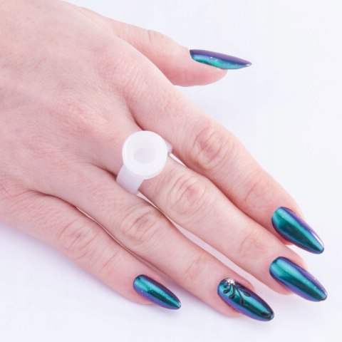 Pierścionki na klej do rzęs Cosmetico białe 100 szt.