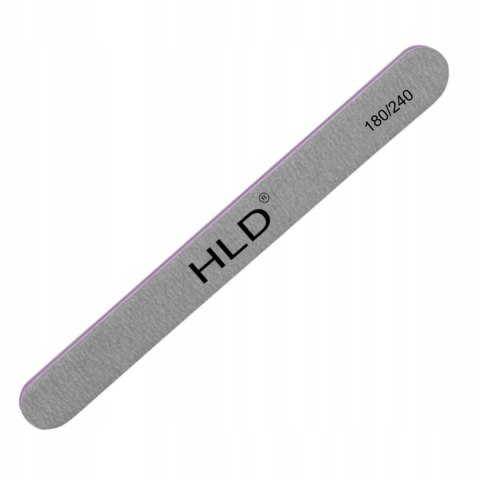 Pilnik do paznokci HLD prosty papierowy szary 180/240 1szt