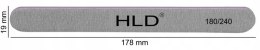 Pilnik do paznokci HLD prosty papierowy szary 180/240 1szt