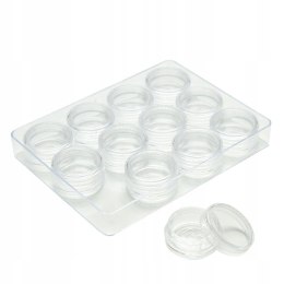 Pojemnik słoik na ozdoby bezbarwny zestaw 12 sztuk