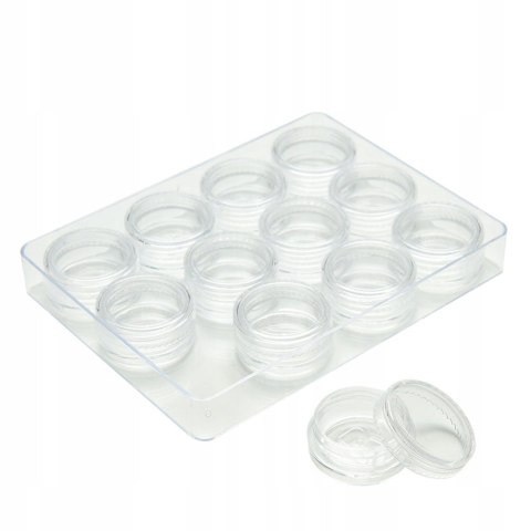 Pojemnik słoik na ozdoby bezbarwny zestaw 12 sztuk