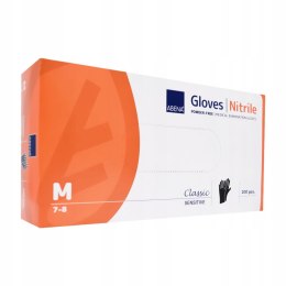 RĘKAWICZKI NITRYLOWE CZARNE ABENA 100 SZT ROZMIAR M