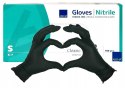 Rękawiczki Nitylowe Bezpudrowe Czarne Jednorazowe 100 sztuk Rozmiar S Abena