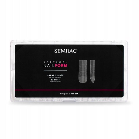 SEMILAC Acrylgel Nail Form 120szt SQUARE Górne Formy Do Przedłużania
