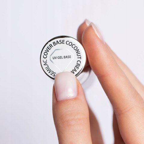 SEMILAC LAKIER HYBRYDOWY BAZA COVER DO PAZNOKCI COCONUT CREAM 7ml