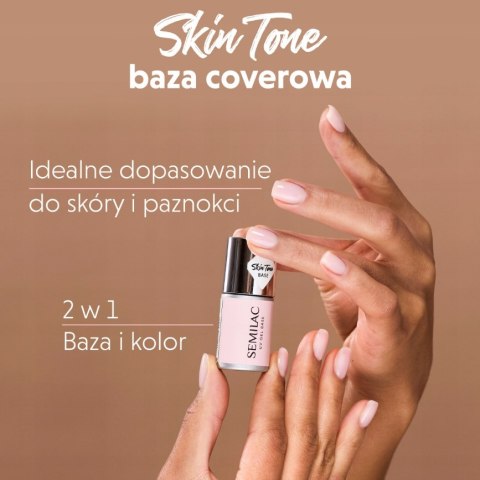 SEMILAC LAKIER HYBRYDOWY BAZA COVER DO PAZNOKCI COCONUT CREAM 7ml