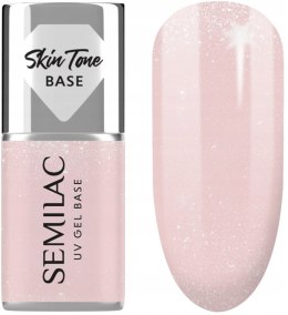 SEMILAC LAKIER HYBRYDOWY BAZA COVER DO PAZNOKCI GLITTER BEIGE 7ml