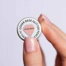 SEMILAC LAKIER HYBRYDOWY BAZA COVER DO PAZNOKCI GLITTER PEACH 7ml