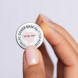 SEMILAC LAKIER HYBRYDOWY BAZA COVER DO PAZNOKCI GLITTER ROSE 7ml