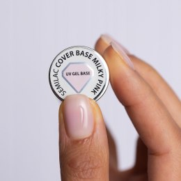 SEMILAC LAKIER HYBRYDOWY BAZA COVER DO PAZNOKCI MILKY PINK 7ml