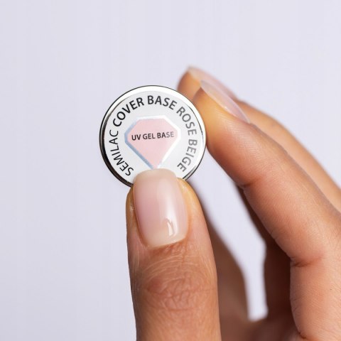 SEMILAC LAKIER HYBRYDOWY BAZA COVER DO PAZNOKCI ROSE BEIGE 7ml