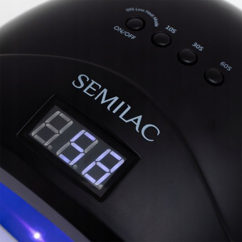 SEMILAC LAMPA UV LED DO PAZNOKCI MANICURE PEDICURE HYBRYDY ALL BLACK 24W/48