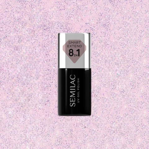 SEMILAC Smart Extend Lakier hybrydowy Glitter Delicate Pink 806