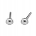 STUDEX Kolczyki System 75 kulki srebrne 3mm 7532-0300 1 para