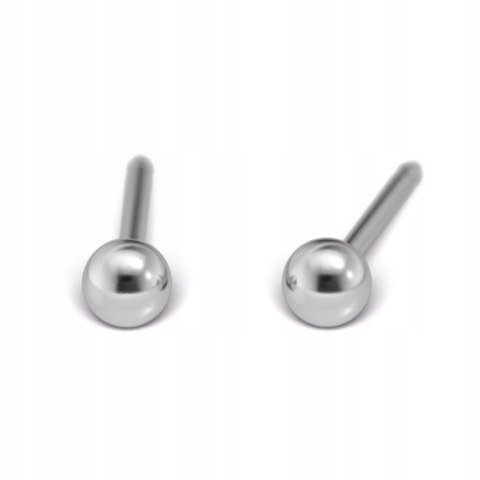 STUDEX Kolczyki System 75 kulki srebrne 3mm 7532-0300 1 para