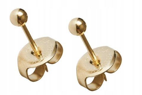 STUDEX Kolczyki System 75 kulki złote 3mm, 7531-0300