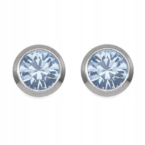 STUDEX System 75 kolczyki akwamaryn srebro 7512-0203 1 para