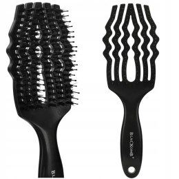 Szczotka Do Rozczesywania Włosów Z Naturalnym Włosiem Dzika Czarna DS331