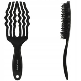 Szczotka Do Rozczesywania Włosów Z Naturalnym Włosiem Dzika Czarna DS331