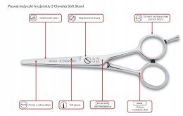 3CLAVELES Nożyczki do strzyżenia 5,5