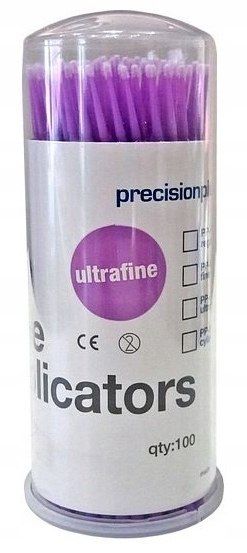 Aplikatory Do Rzęs FIOLETOWE 100 szt. Szczoteczki Brush 1mm