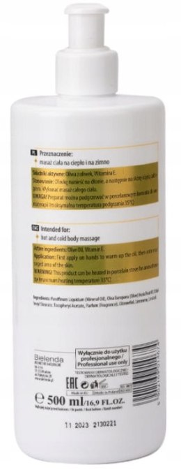 BIELENDA Professional Luksusowa oliwka do masażu ciała 500 ml