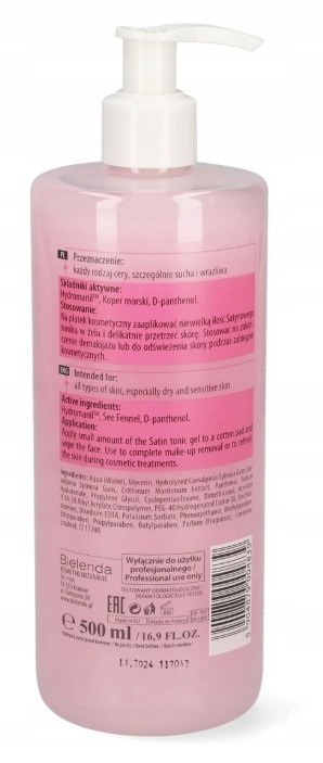 BIELENDA TONIK SATYNOWY W ŻELU 500 ML