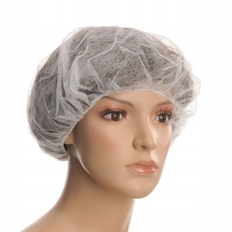 Czepek jednorazowy włóknina BIAŁA harmonijka opakowanie 100 szt.