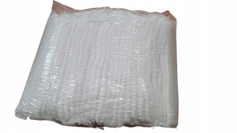 Czepek jednorazowy włóknina BIAŁA harmonijka opakowanie 100 szt.