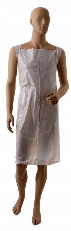 Fartuchy jednorazowe foliowe białe 80X125 100 sztuk