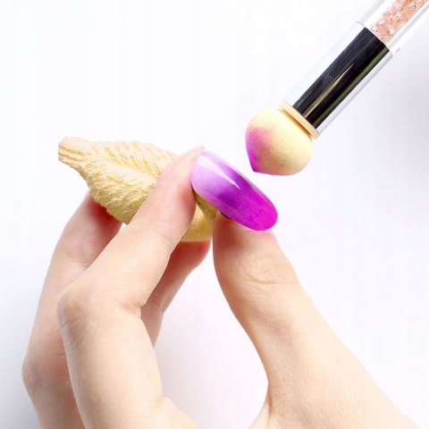 Gąbeczka do nakładania pyłku ombre manicure opakowanie 10 sztuk