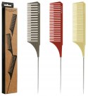 Grzebień Fryzjerski do włosów Grzebienie Zestaw 3 szt Sombre Pasemka PONIKS