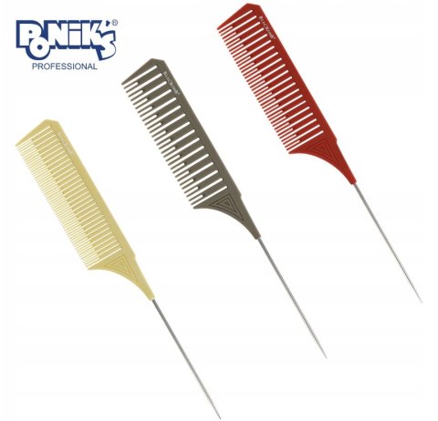 Grzebień Fryzjerski do włosów Grzebienie Zestaw 3 szt Sombre Pasemka PONIKS