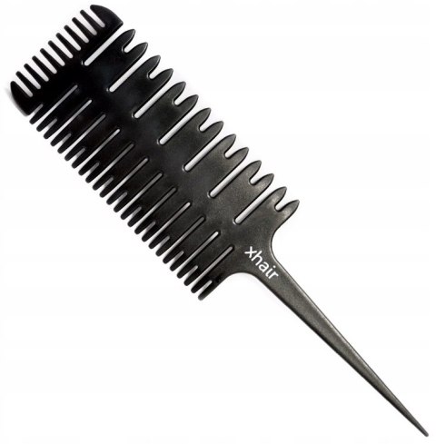 XHAIR Grzebień fryzjerski do zabiegów czarny do pasemek XH000005