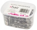 XHAIR Klips do włosów metalowe odcienie szarości i srebra 100SZT