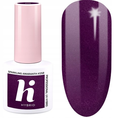 HI HYBRID Lakier hybrydowy lakier kolorowy Fiolet 5ml 258