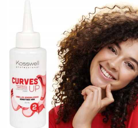 KOSSWELL Curves UP 2 płyn do trwałej - włosów wrażliwe 80ml