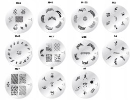Konad płytki ze wzorkami do stempli MIX różne wzory