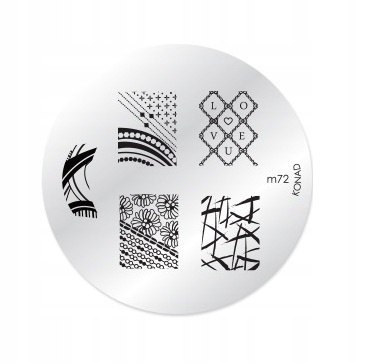 Konad płytki ze wzorkami do stempli MIX różne wzory