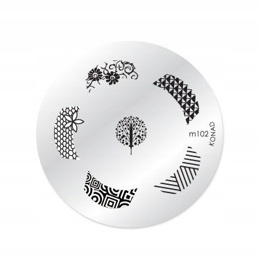 Konad płytki ze wzorkami do stempli MIX różne wzory