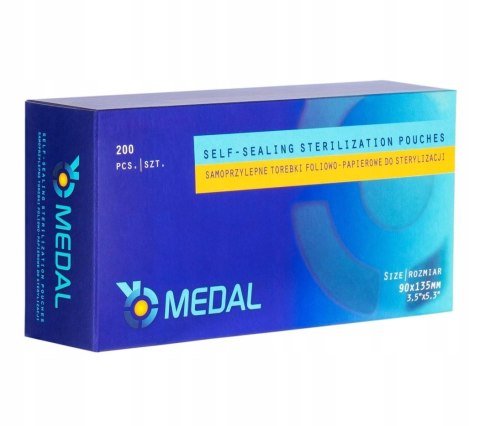 MEDAL Torebki do sterylizacji AUTOKLAW 9 x 13,5 cm 200 szt.
